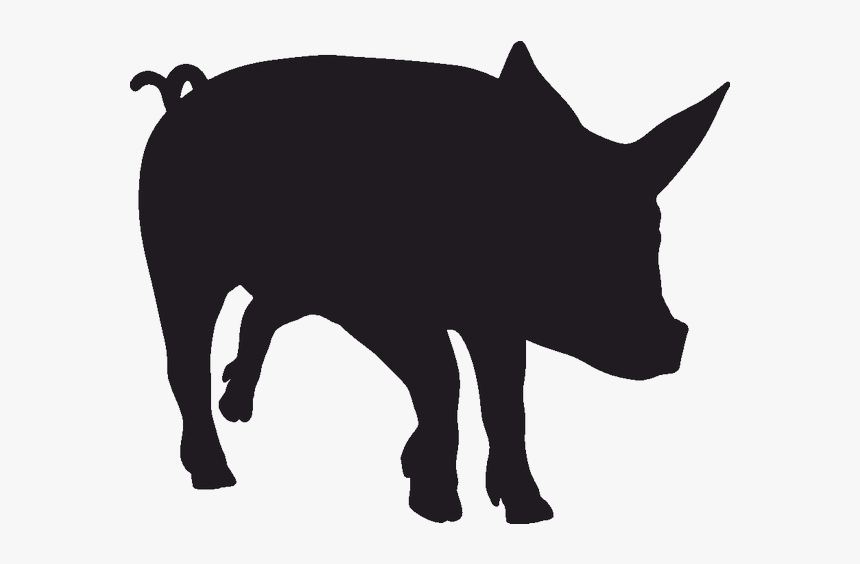 Miniature Pig Decal Silhouette Piglet - Pig Silhouette Png, Transparent Png, Free Download