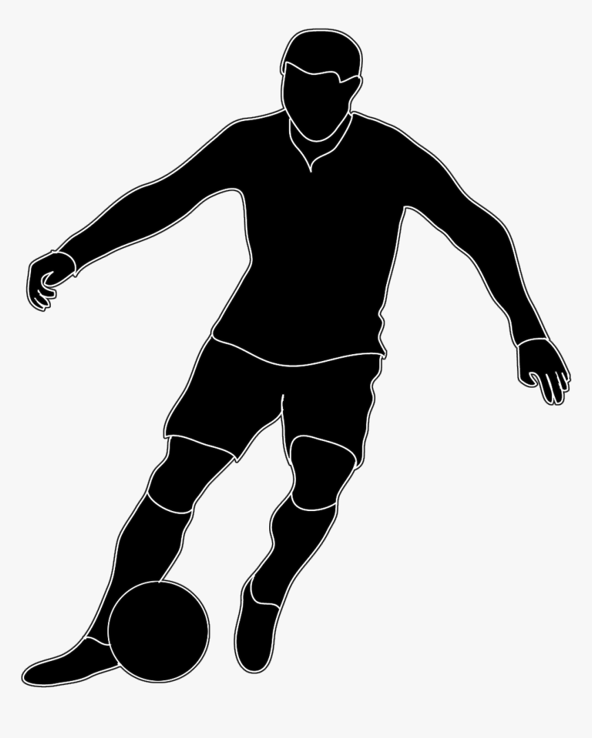 Kicking Soccer Ball Silhouette - Football Black And White Logo, HD Png Download, Free Download