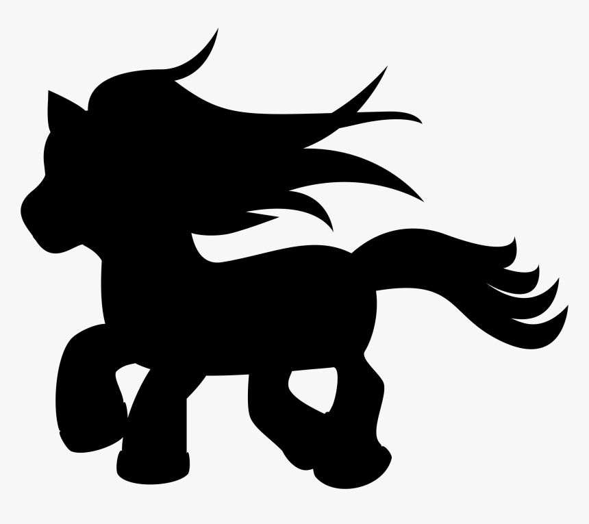 Fantasy Pony Silhouette Clip Arts - Pony Silhouette, HD Png Download, Free Download