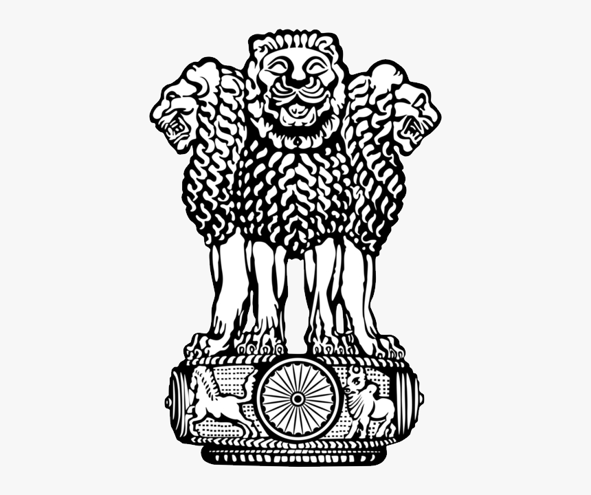 Coat Of Arms Of India Png - Official Seal Of India, Transparent Png, Free Download