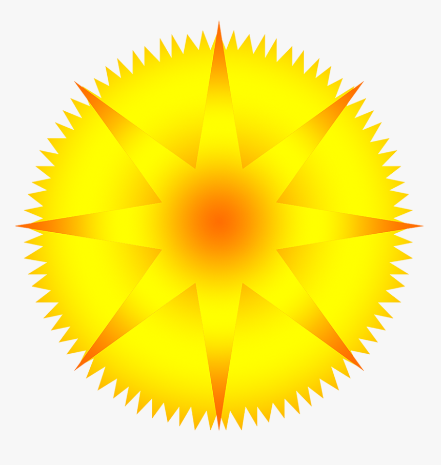 Image Of Star With Rays - Spur Gear 48 Pitch, HD Png Download, Free Download