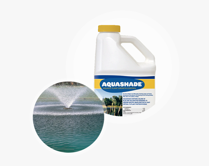 Aquashade Container With Fountain Using Blue Pond Colorant - Aquashade Label, HD Png Download, Free Download