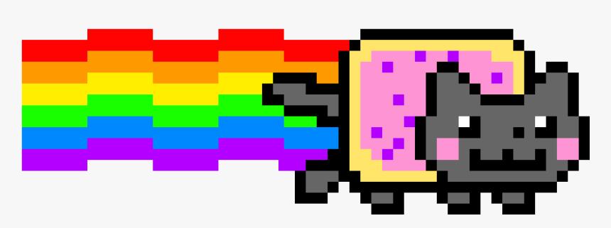 Nyan Cat Png - Easy Pixel Art Nyan Cat, Transparent Png, Free Download