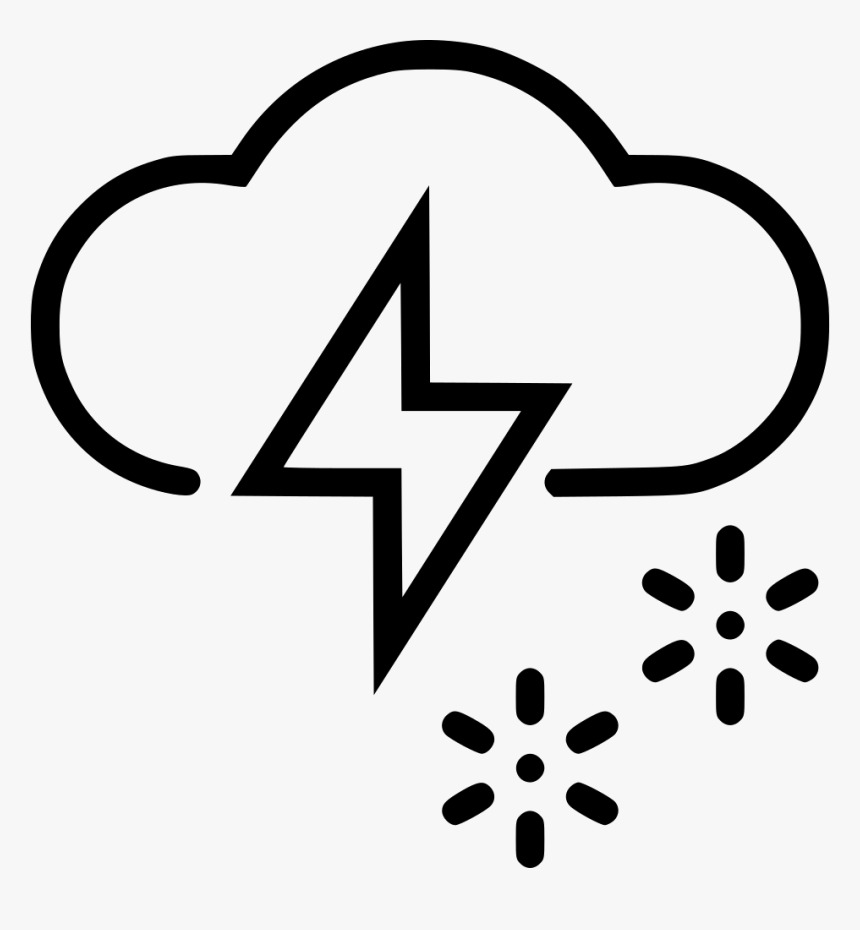 Thunder Snow - Snow Rain Clipart, HD Png Download, Free Download