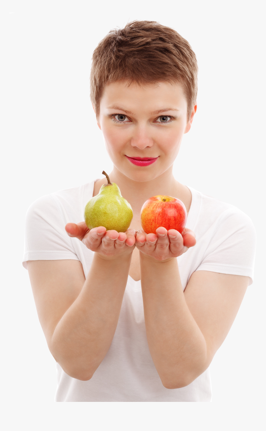Girl Holding Tow Apples Png Image, Transparent Png, Free Download