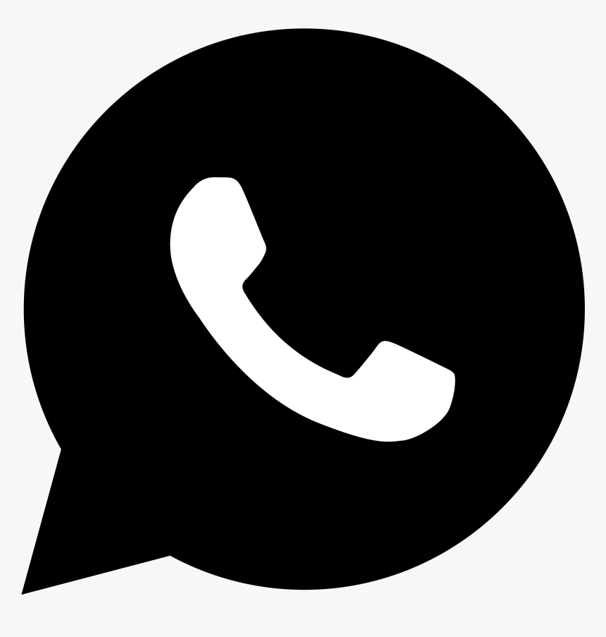 Whatsapp Logo Black Png, Transparent Png, Free Download