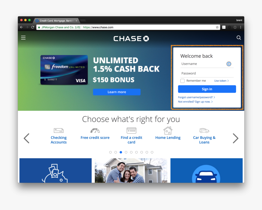 Online Banking Chase Login, HD Png Download, Free Download