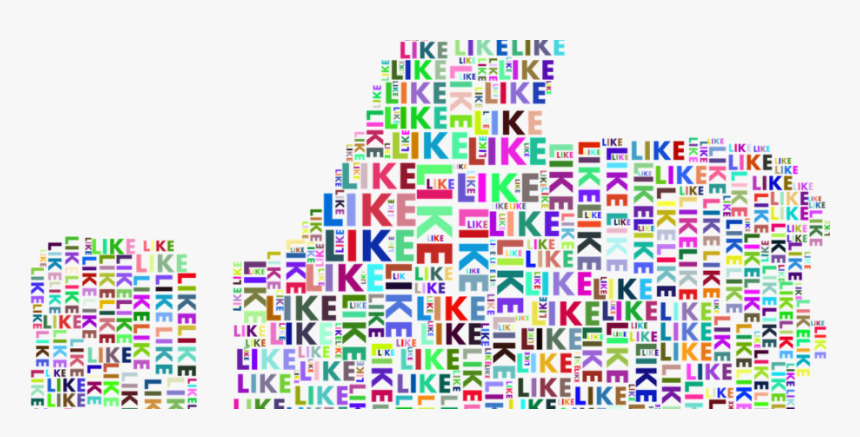 Picture Of A Thumbs Up With The Word Like Throughout, HD Png Download, Free Download