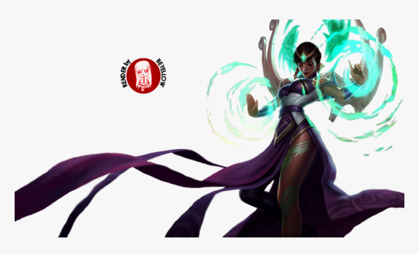 Design,anime,fictional Character,cg Artwork,long Hair,animation,black - League Of Legends Karma Png, Transparent Png, Free Download