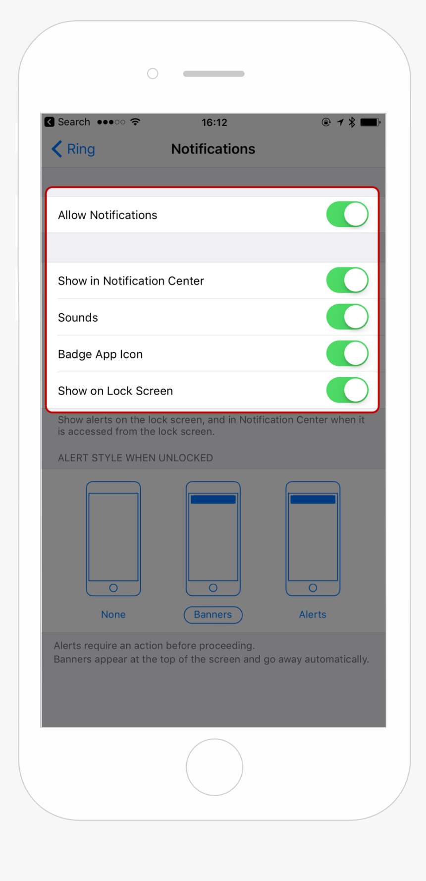 Ring App Permissions Iphone, HD Png Download, Free Download