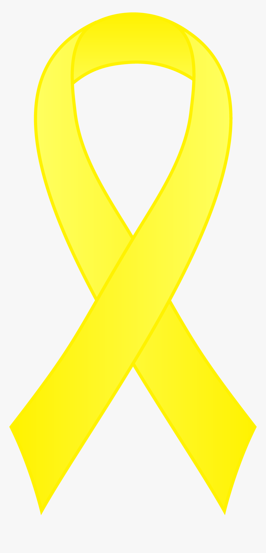 Yellow Awareness Ribbon Clipart - Graphic Design, HD Png Download, Free Download