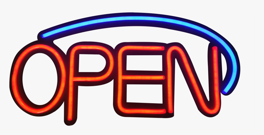 Transparent Neon Open Sign Png - Png Neon Sign Open Free, Png Download, Free Download