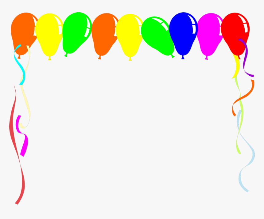 Balloon Border Template Free Balloons Border Free Download - Balloons Border Clipart Png, Transparent Png, Free Download