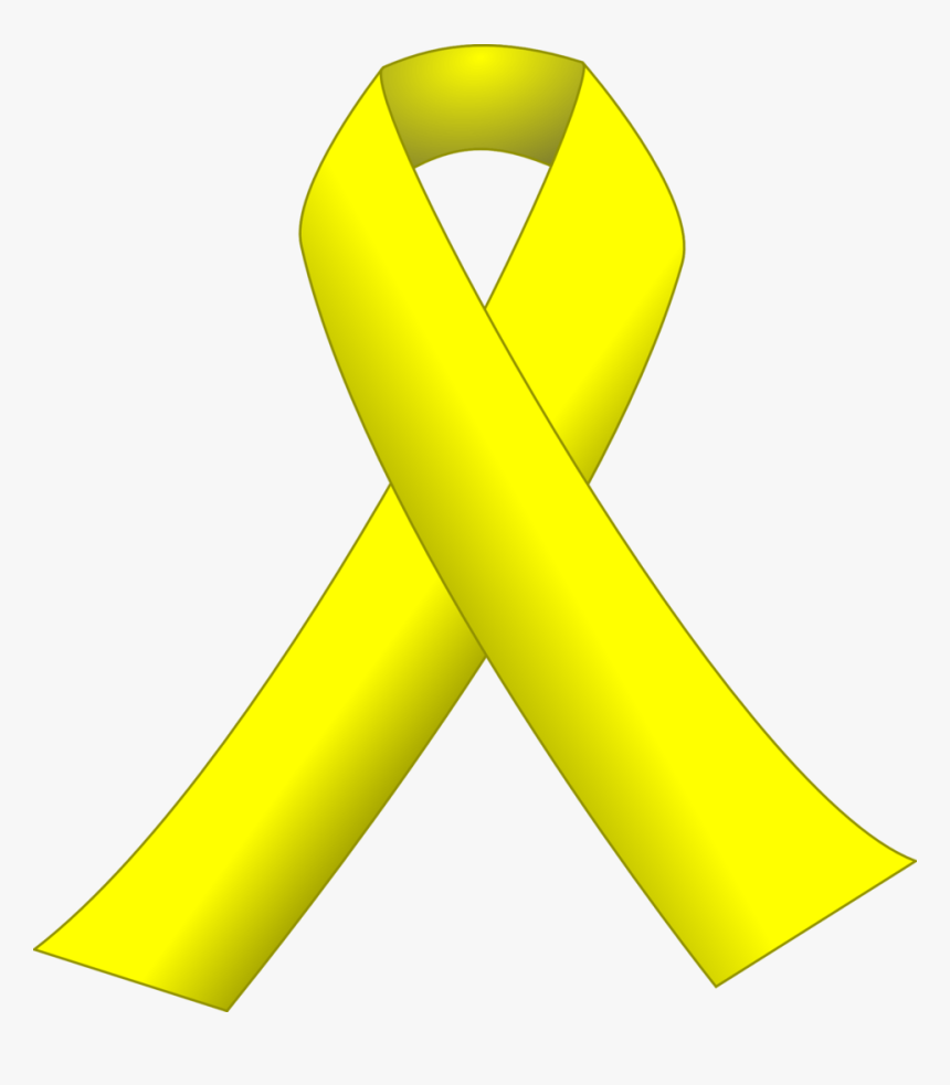 Transparent Cancer Ribbon Clipart - Yellow Cancer Ribbon Black Background, HD Png Download, Free Download