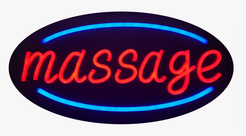 Led Neon Rope Strip Indoor Sign- "massage" - Circle, HD Png Download, Free Download