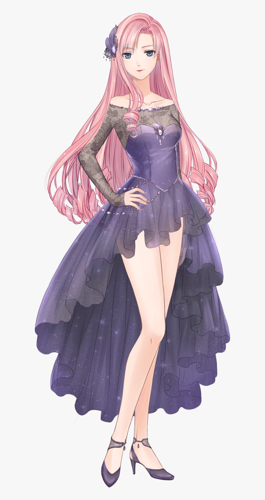 Anime girl formal dress