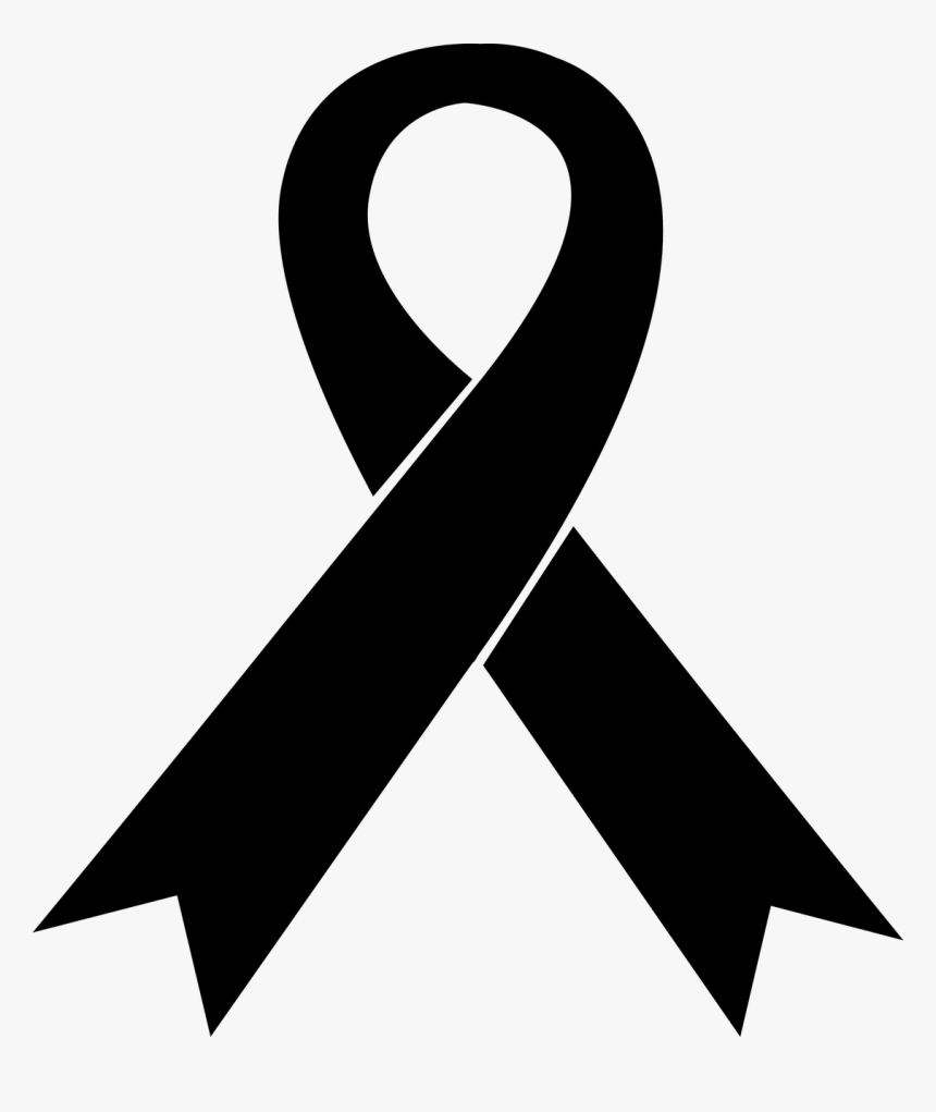 Black Ribbon Awareness Ribbon Red Ribbon - Black Ribbon, HD Png Download, Free Download