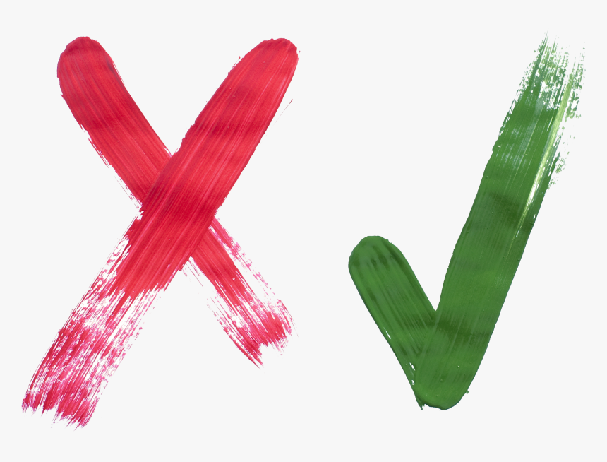 Green Check Red X Png - Check And X Png, Transparent Png, Free Download