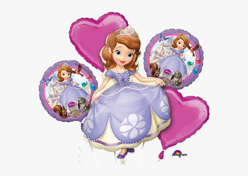 Sofia The First Balloon Bouquet - Birthday Sofia The First, HD Png Download, Free Download