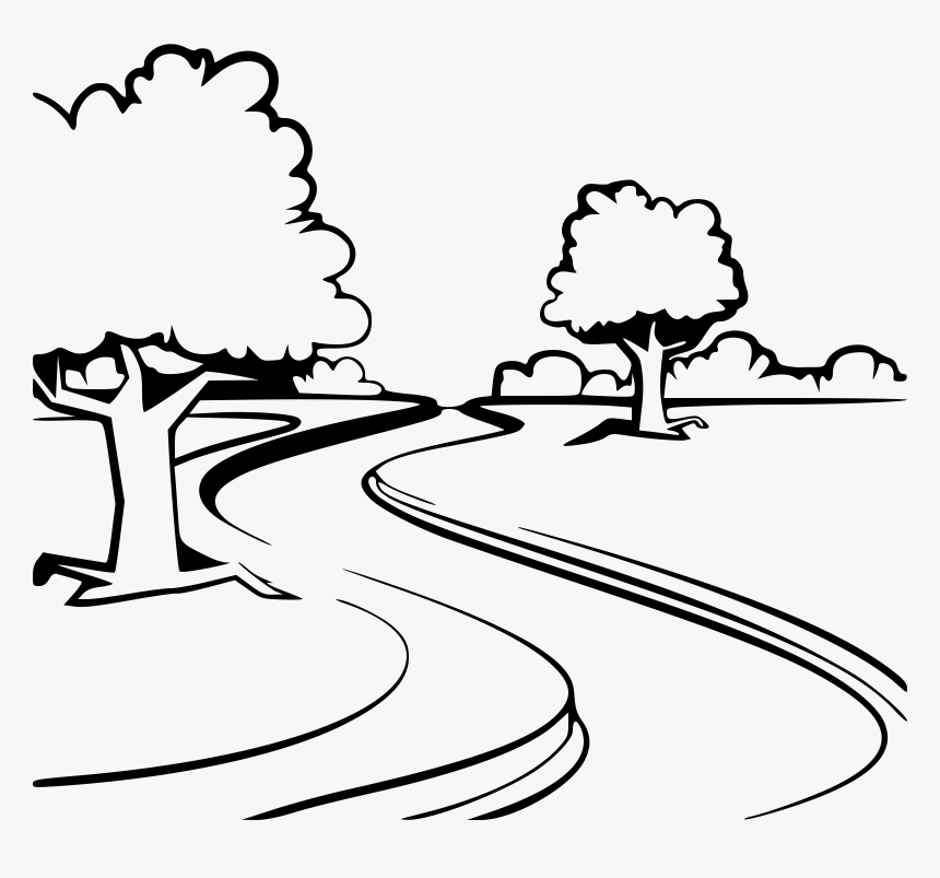 Clip Art Black And White River, HD Png Download, Free Download