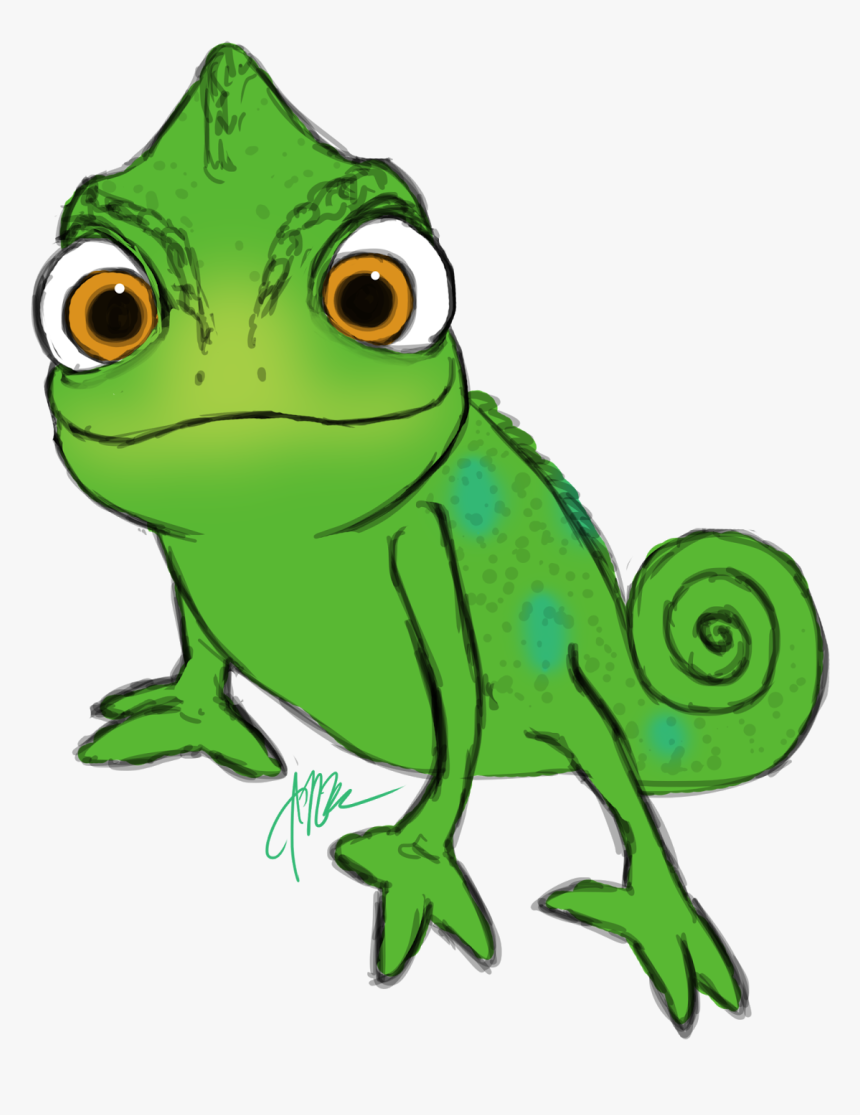 Chameleon Clipart Rapunzel Pascal - Rapunzel Lizard, HD Png Download, Free Download