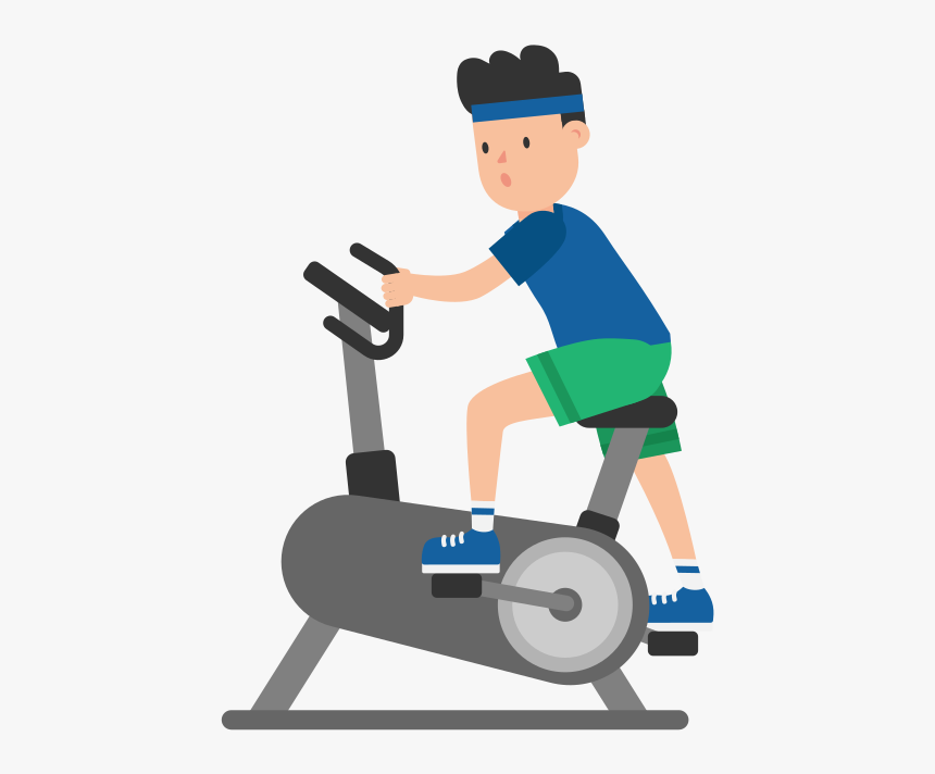 Exercise Bike Cartoon Png, Transparent Png, Free Download