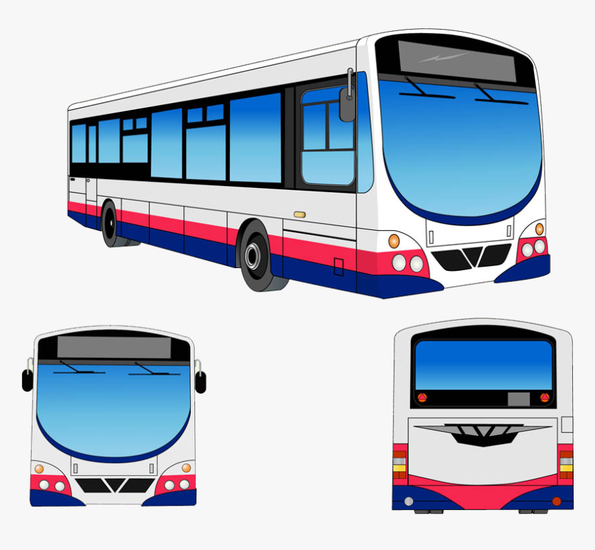 Transit Bus Public Transport Clip Art - Clipart Public Bus, HD Png Download, Free Download