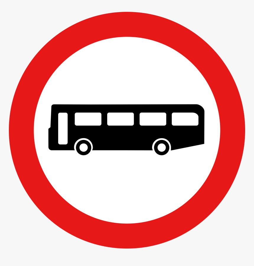 Roadsign No Buses Clip Arts - Bus Road Sign, HD Png Download, Free Download