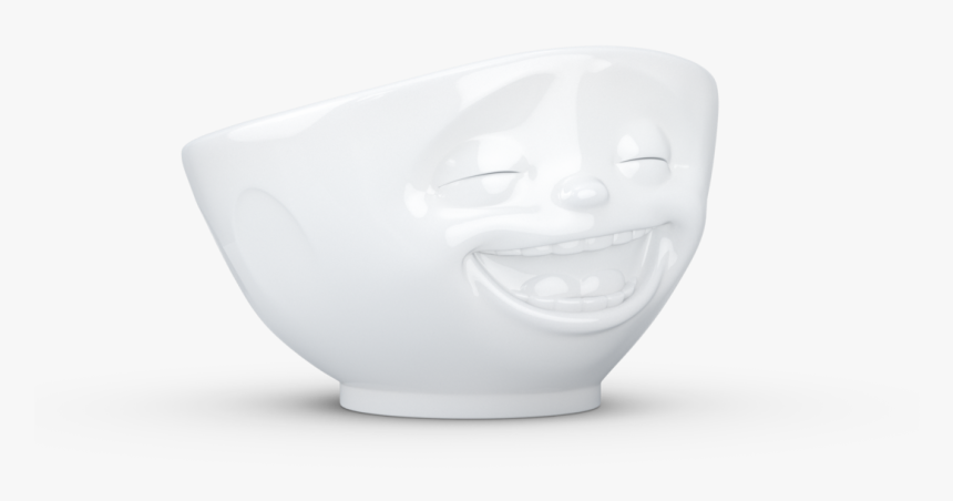 Bowl Laughing White - Face Mask, HD Png Download, Free Download