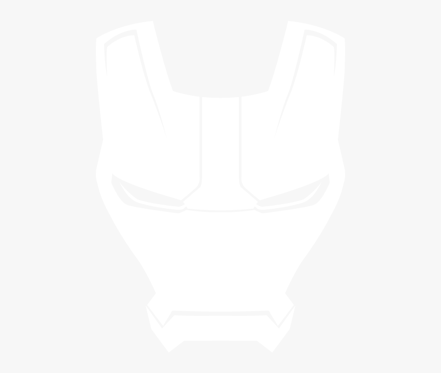 Download Hd Ironman Helmet - Iron Man Helmet White Drawing, HD Png Download, Free Download