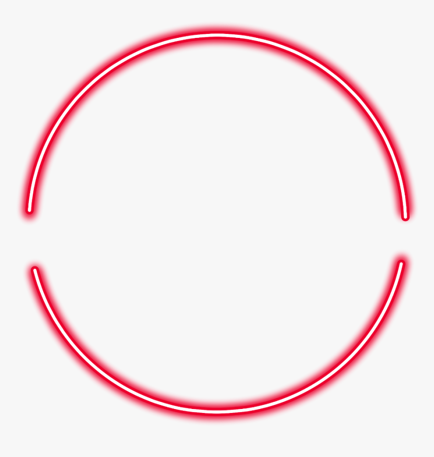 #neon #round #red #freetoedit #circle #frame #border - Circle, HD Png Download, Free Download