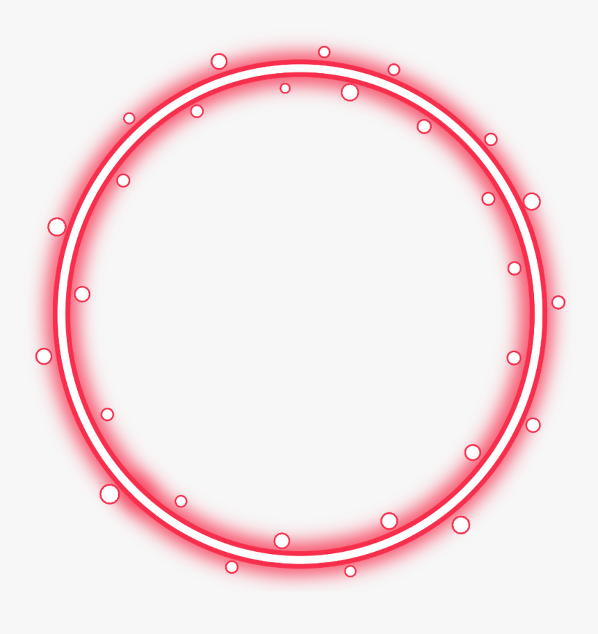 #neon #round #red #freetoedit #circle #frame #border - Transparent Neon Circle Png, Png Download, Free Download