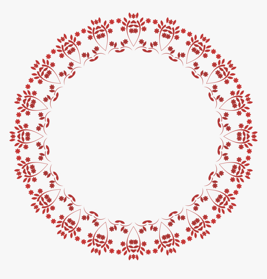 Circle,ornament,red - Sticker Rangoli At Home, HD Png Download, Free Download