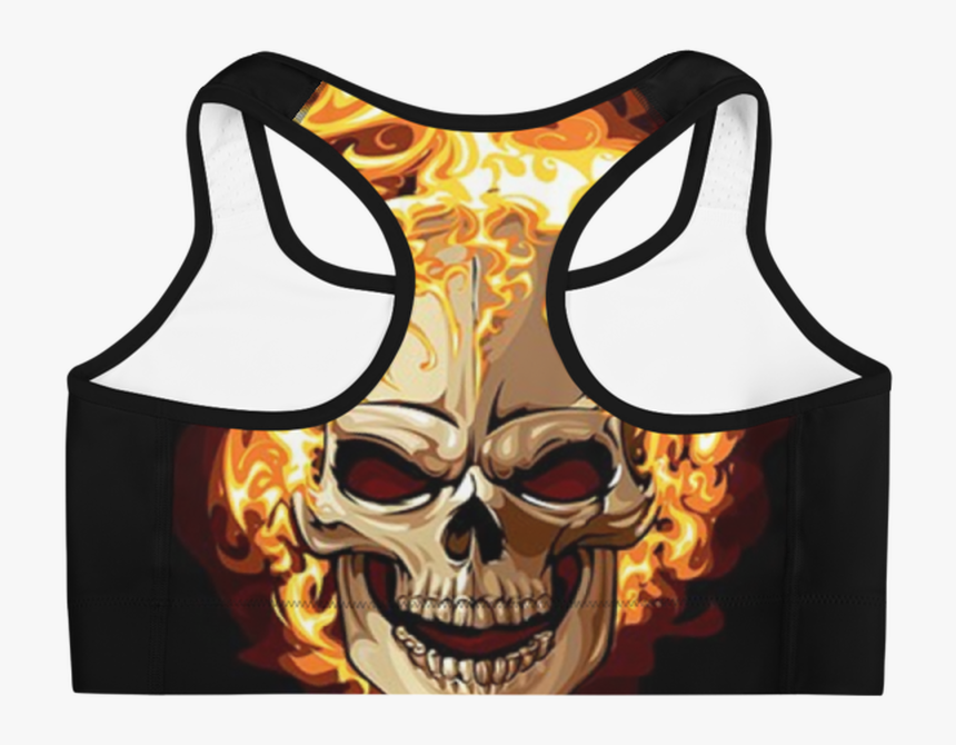 Ghost Rider Sports Bra - Fire Skull Logo Ghost Rider, HD Png Download, Free Download