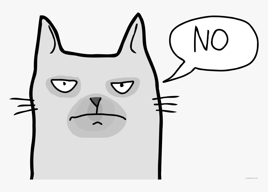 Grumpy Clipart To Printable To - Angry Cat Clip Art, HD Png Download, Free Download