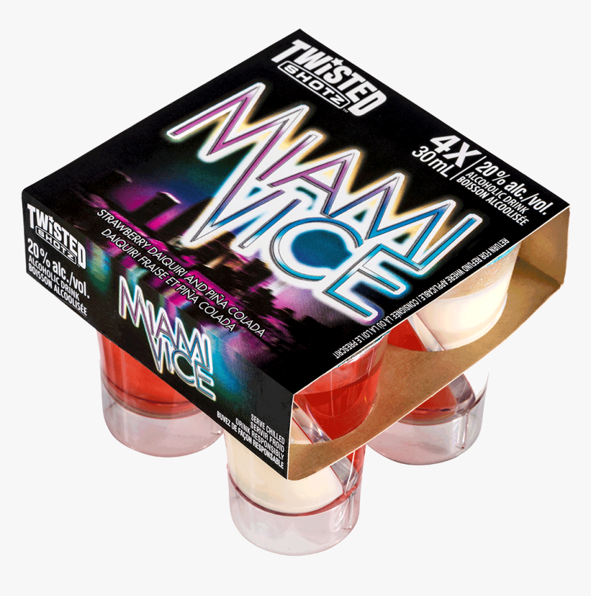 Twisted Shotz Miami Vice 4 X 30 Ml - Twisted Shotz Miami Vice, HD Png Download, Free Download