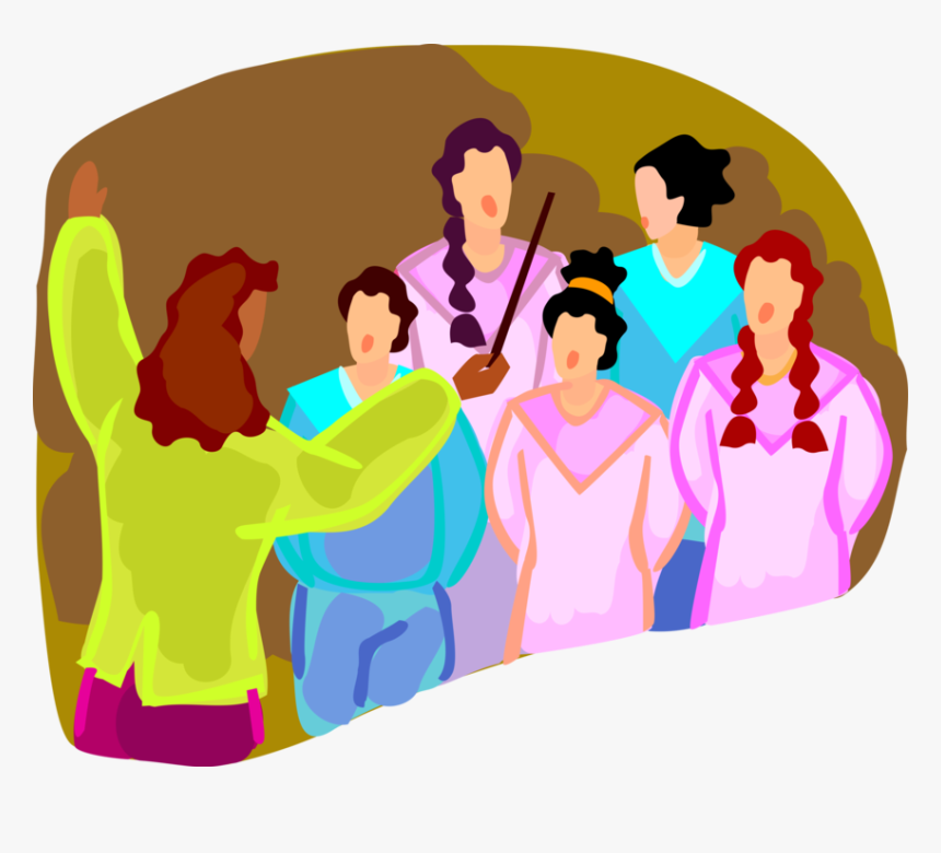 Vector Illustration Of Choir Conductor Conducting Singers - Choir Clip Art, HD Png Download, Free Download