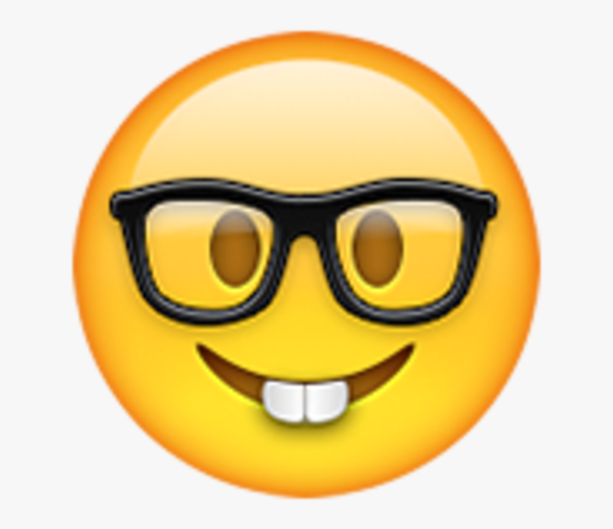 Nerd Email Whatsapp Iphone Emoji Hq Image Free Png - Emoji Geek, Transparent Png, Free Download