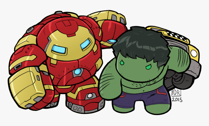 Lil Hulkbuster V Hulk - Iron Man Hulkbuster Chibi, HD Png Download, Free Download