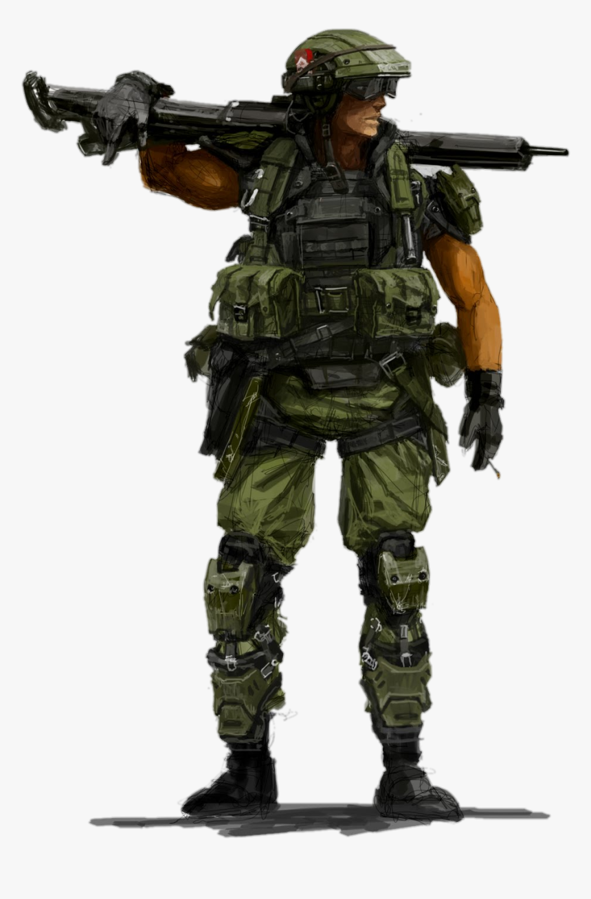 Halo Marine Concept Art, HD Png Download - kindpng.