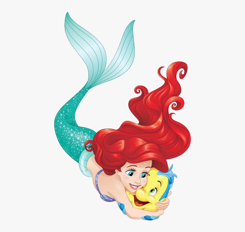 Disney Princess - Artworks/png - Ariel And Flounder Png, Transparent Png, Free Download