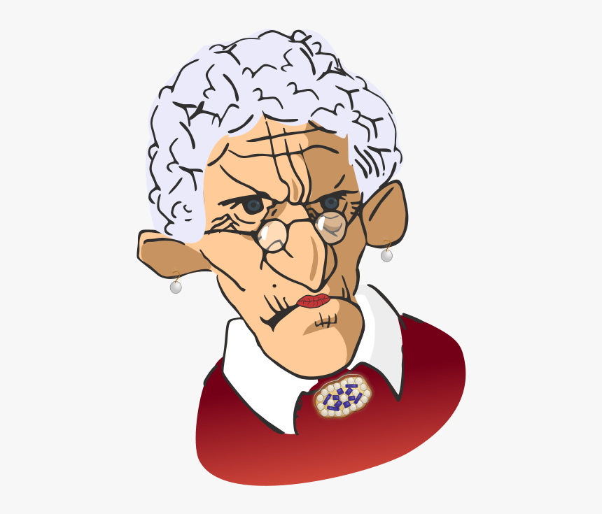 Clip Art Grumpy Old Lady Meme - Ugly Old Lady Clipart, HD Png Download, Free Download