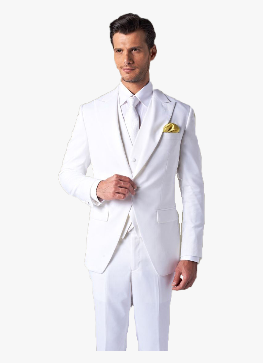 White Tuxedo Png Free Background - Wedding Dress For Men White, Transparent Png, Free Download