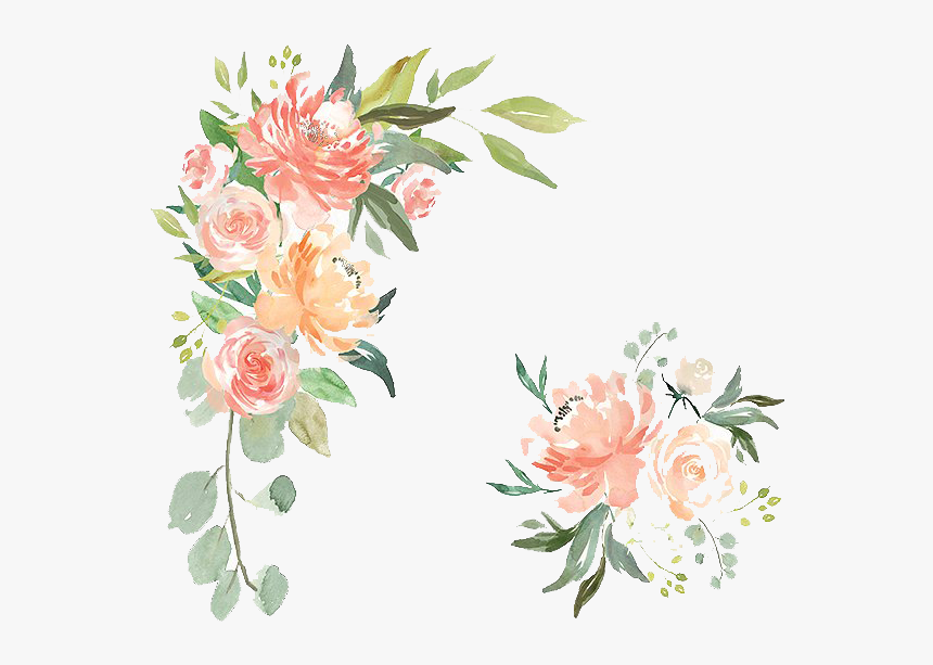 Free Watercolor Flower Texture - Peach Watercolor Flower Png, Transparent Png, Free Download