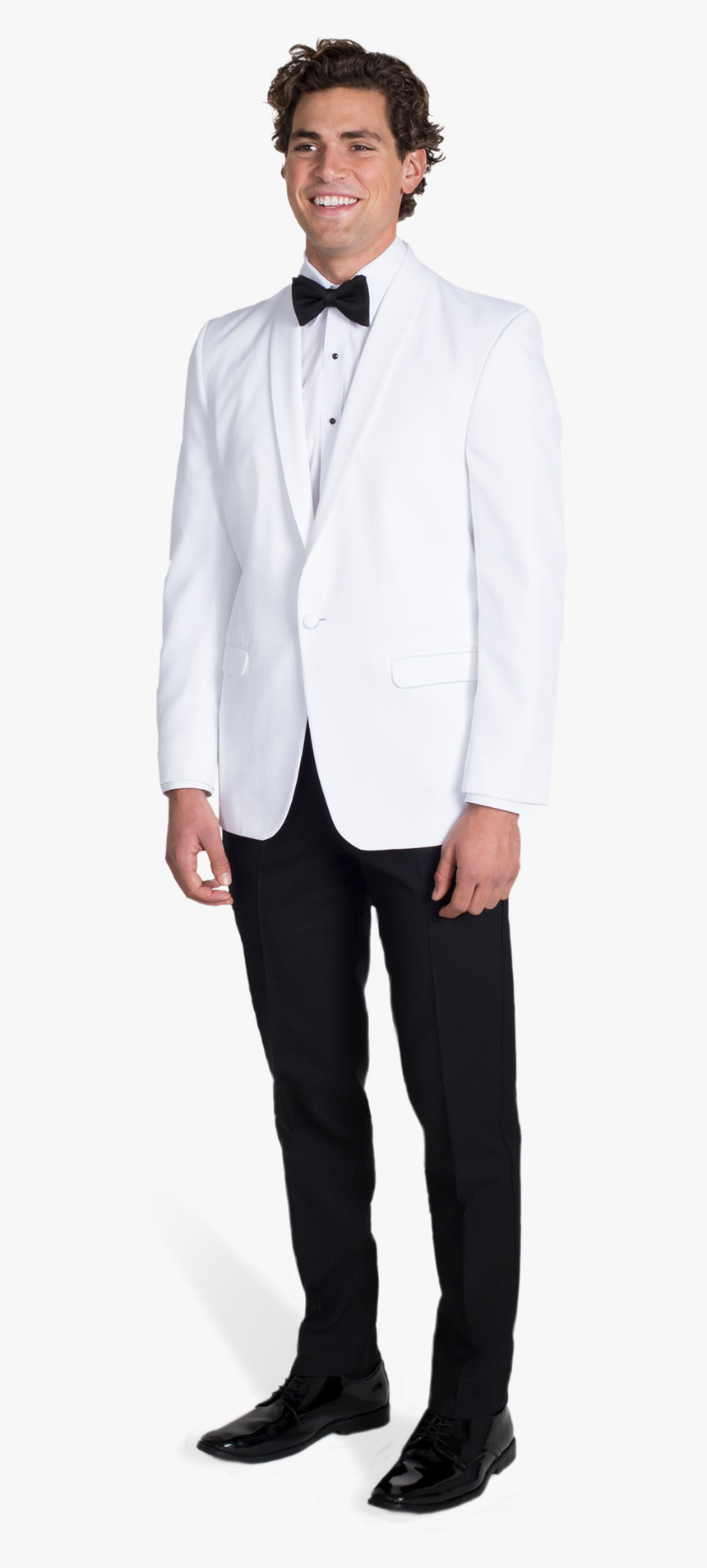 White Tuxedo Dinner Jacket - White Tuxedo Side View, HD Png Download ...
