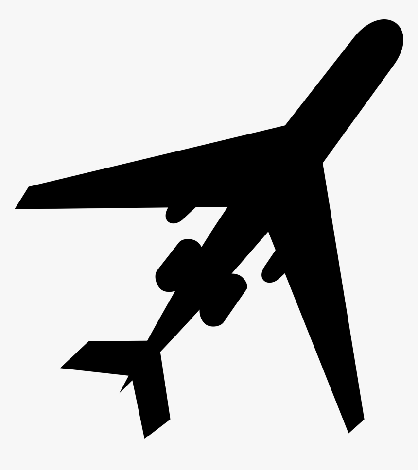 Airplane Silhouette Clip Arts - Airplane Wing Clip Art, HD Png Download, Free Download