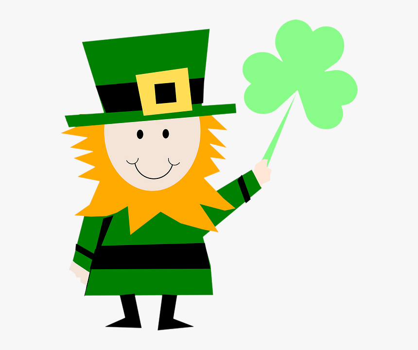 Leprechaun With Shamrock - Saint Patrick Clip Art, HD Png Download, Free Download