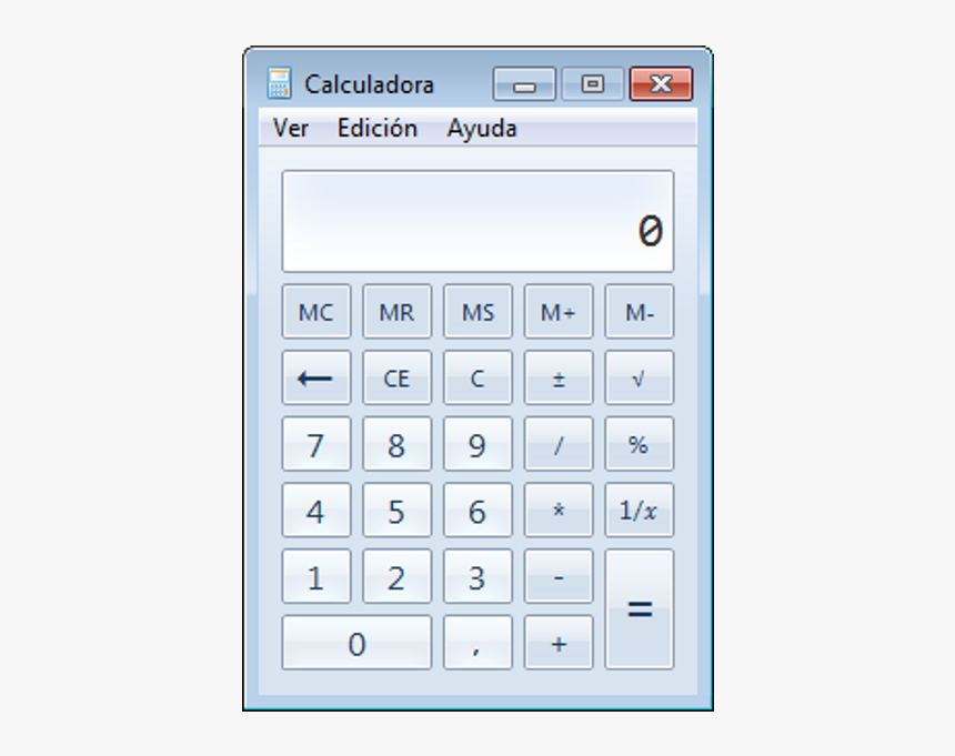 Calculadora - Windows 7 Calculator, HD Png Download, Free Download