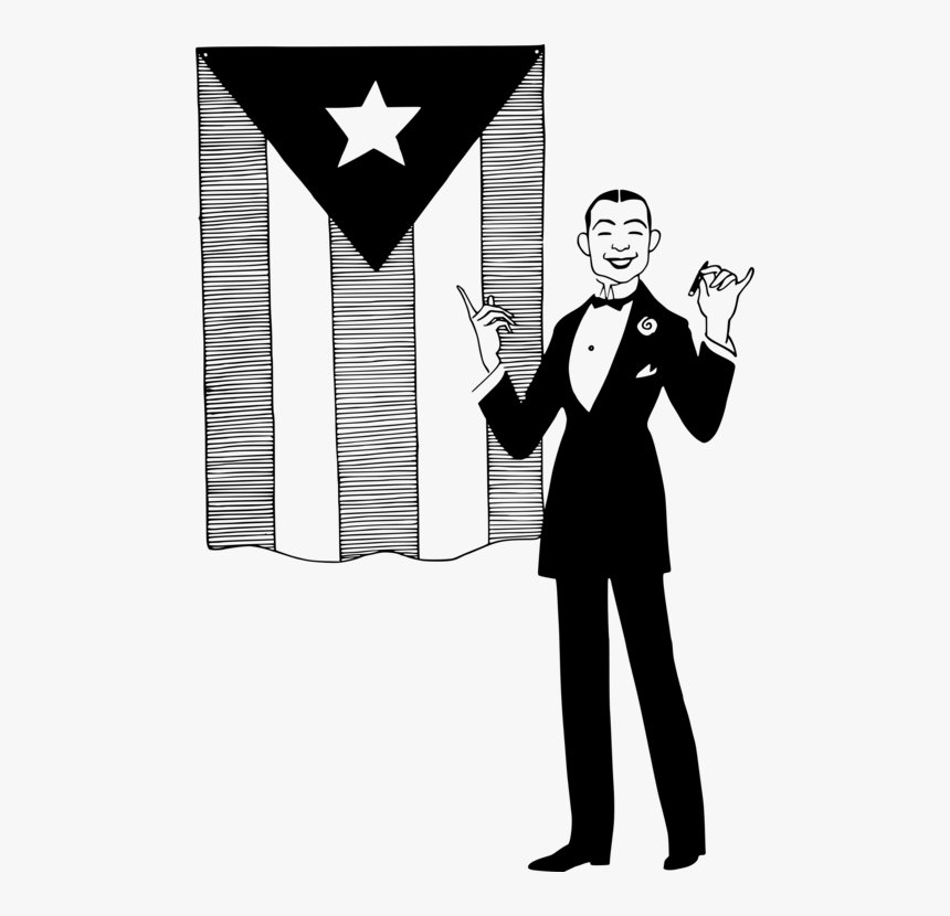 Standing,human Behavior,formal Wear - Cuban Man Cartoon, HD Png Download, Free Download
