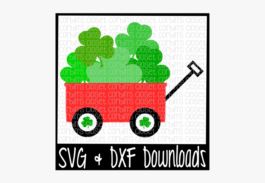 Free Wagon * Red Wagon * Clover * Lucky * St - Sign, HD Png Download, Free Download